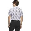 imageadidas Mens GoTo Printed Golf Polo ShirtWhiteCollegiate Navy