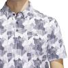 imageadidas Mens GoTo Printed Golf Polo ShirtWhiteCollegiate Navy