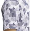 imageadidas Mens GoTo Printed Golf Polo ShirtWhiteCollegiate Navy