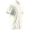 imageadidas Mens GoTo Printed Golf Polo ShirtWhitePowder Yellow S25