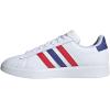 imageadidas Mens Grand Court 20 Tennis ShoeWhiteSemi Lucid BlueBetter Scarlet
