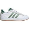 imageadidas Mens Grand Court 20 Tennis ShoeWhiteSilver GreenCollegiate Green