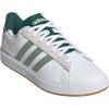 imageadidas Mens Grand Court 20 Tennis ShoeWhiteSilver GreenCollegiate Green