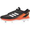 imageadidas Mens Icon 7 Baseball ShoeBlackWhiteTeam Orange