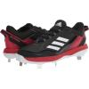 imageadidas Mens Icon 7 Baseball ShoeBlackWhiteTeam Power Red