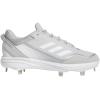 imageadidas Mens Icon 7 Baseball ShoeWhiteTeam Light GreySilver Metallic