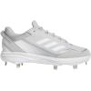 imageadidas Mens Icon 7 Baseball ShoeWhiteTeam Light GreySilver Metallic