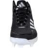 imageadidas Mens Icon 7 Mid Baseball ShoeBlackSilver MetallicWhite