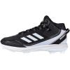 imageadidas Mens Icon 7 Mid Baseball ShoeBlackSilver MetallicWhite