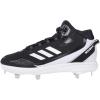 imageadidas Mens Icon 7 Mid Baseball ShoeBlackWhiteSilver Metallic
