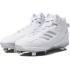 imageadidas Mens Icon 7 Mid Baseball ShoeWhiteSilver MetallicSilver Metallic