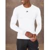 imageadidas Mens Size Techfit Training Compression LongSleeve TShirtWhite