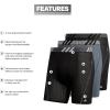 imageadidas Mens Sport Performance Mesh Boxer Brief Underwear 3PackBlackOnix GreyBlack
