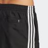 imageadidas Mens Standard 3Stripes Swim ShortsBlackWhite