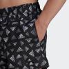 imageadidas Mens Standard Classics Printed Swim ShortsBlackWhite