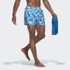 imageadidas Mens Standard Length Graphic Swim ShortsBlue RushWhite