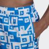 imageadidas Mens Standard Length Graphic Swim ShortsBlue RushWhite