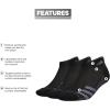 imageadidas Mens Superlite Stripe 3 Low Cut Socks 3PairBlackNight GreyOnix Grey