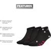 imageadidas Mens Superlite Stripe 3 Low Cut Socks 3PairBlackShadow RedLegacy Burgundy Red