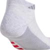 imageadidas Mens Superlite Stripe 3 Low Cut Socks 3PairCool Light HeatherBetter ScarletBright Red