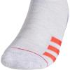 imageadidas Mens Superlite Stripe 3 Low Cut Socks 3PairCool Light HeatherBetter ScarletBright Red