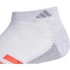 imageadidas Mens Superlite Stripe 3 Low Cut Socks 3PairCool Light HeatherBetter ScarletBright Red