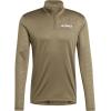 imageadidas Mens Terrex Multi HalfZip Long Sleeve TShirtOlive Strata