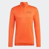 imageadidas Mens Terrex Multi HalfZip Long Sleeve TShirtSemi Impact Orange