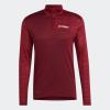 imageadidas Mens Terrex Multi HalfZip Long Sleeve TShirtShadow Red