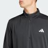 imageadidas Mens Train Essentials QuarterZip Long Sleeve TShirtBlack
