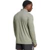 imageadidas Mens Train Essentials QuarterZip Long Sleeve TShirtNight CargoBlack