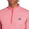imageadidas Mens Train Essentials QuarterZip Long Sleeve TShirtPure RubyBlack