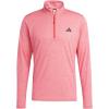 imageadidas Mens Train Essentials QuarterZip Long Sleeve TShirtPure RubyBlack