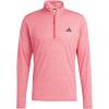 imageadidas Mens Train Essentials QuarterZip Long Sleeve TShirtPure RubyBlack