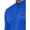 imageadidas Mens Train Essentials QuarterZip Long Sleeve TShirtSemi Lucid Blue