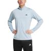 imageadidas Mens Train Essentials QuarterZip Long Sleeve TShirtWonder Blue