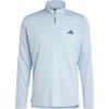 imageadidas Mens Train Essentials QuarterZip Long Sleeve TShirtWonder Blue
