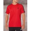imageadidas Mens Training Essentials 3Stripes TShirtBetter ScarletBlack