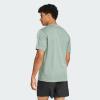 imageadidas Mens Training Essentials 3Stripes TShirtSilver Green  White