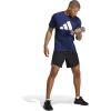 imageadidas Mens Training Essentials Feel Ready Logo TShirtDark Blue  White