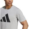 imageadidas Mens Training Essentials Feel Ready Logo TShirtMedium Grey Heather  Black