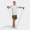 imageadidas Mens Training Essentials Logo Training ShortsOlive StrataBlack