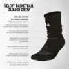 imageadidas Select Basketball Slouch Fit Crew Socks 1PairBlackWhiteOnix Grey