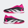 imageadidas Unisex Predator Accuracy3 Turf Soccer ShoeBlackWhiteTeam Shock Pink Laceless