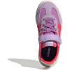 imageadidas UnisexChild Barreda Decode Elastic Lace ampamp Strap SneakerPreloved PurpleLucid RedPowder Plum