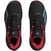 imageadidas UnisexChild Court Flash SneakerBlackPreloved BlueBetter Scarlet
