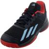 imageadidas UnisexChild Court Flash SneakerBlackPreloved BlueBetter Scarlet