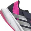 imageadidas UnisexChild Duramo Sl Elastic Lace ampamp Strap Running SneakerShadow NavySilver MetallicLucid Pink