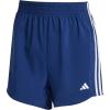 imageadidas Womens 3Stripes HighRise Training ShortsDark BlueWhite