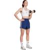 imageadidas Womens 3Stripes HighRise Training ShortsDark BlueWhite